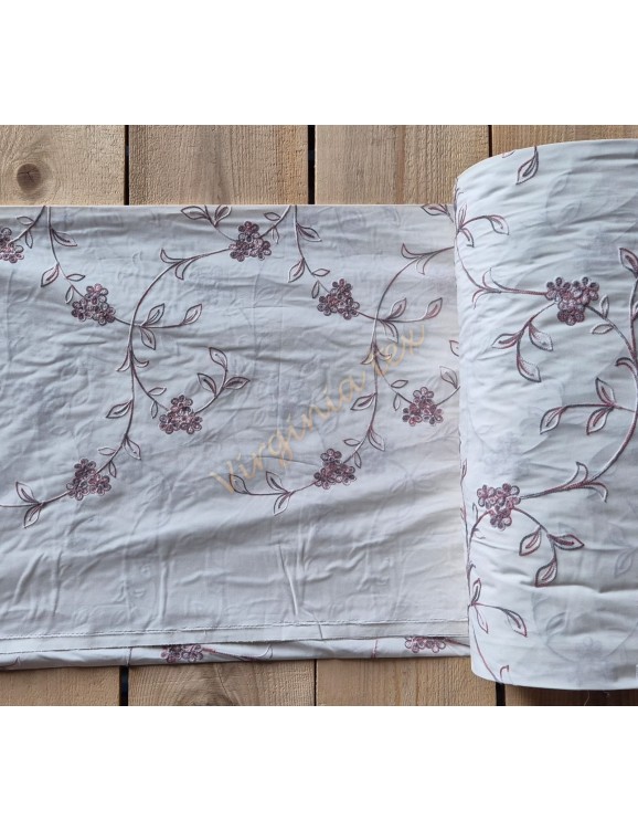 Material Textil Lenjerie de Pat Bumbac 100% Ranforce Brodat – Akfil Collection, Lățime 240 cm, 125 GSM 03
